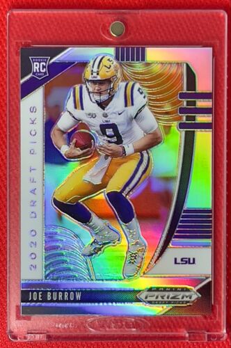 JOE BURROW 2020 PANINI PRIZM SILVER REFRACTOR ROOKIE CARD RC SSP BENGALS ~ Mint! - Picture 1 of 3