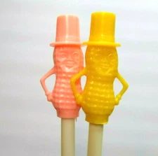 Peanut Vintage Pink Yellow Drinking Straws 1950s Planters Peanuts Pop Culture