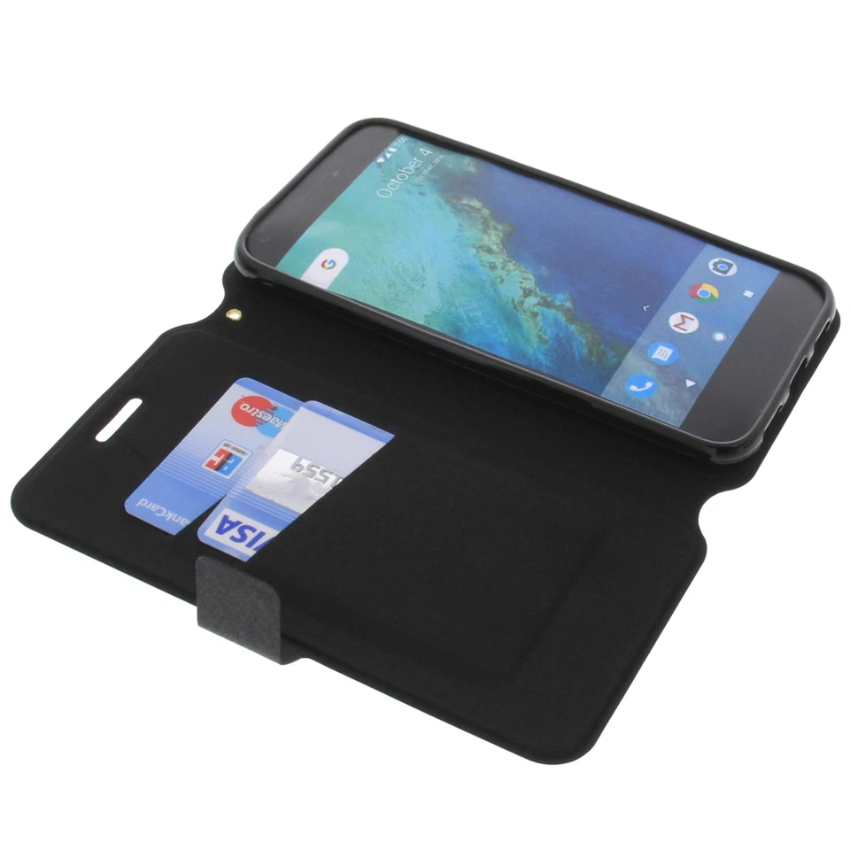 Custodia per Google Pixel XL Book-Style Protettiva Cellulare a Libro Nero - Immagine 3 di 4