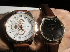 TWO CHRONOS WATCHES BOTH FIT UP TO  8 1/2" WRIST - BBA25B