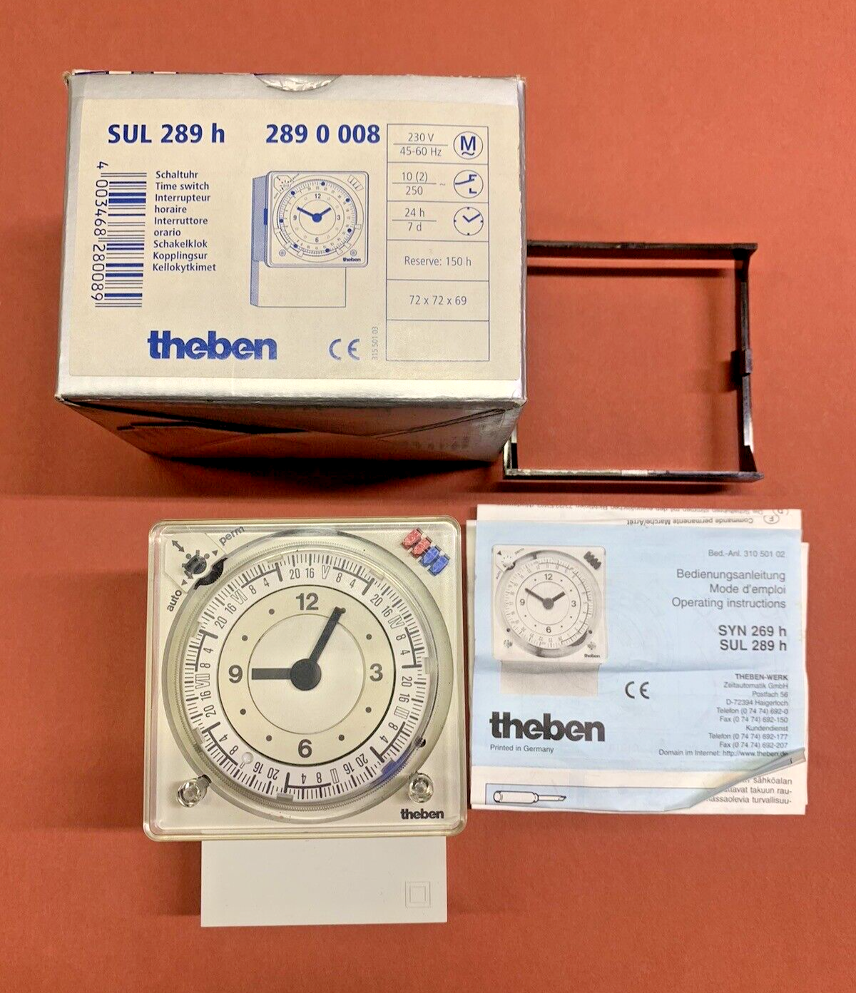 Orologio Interruttore Orario Giornaliero e Settimanale THEBEN SUL 289H da Parete