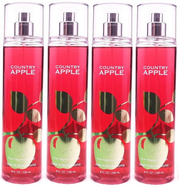 4 Bath & Body Works COUNTRY APPLE Fine Fragrance Body Mist Spray eBay
