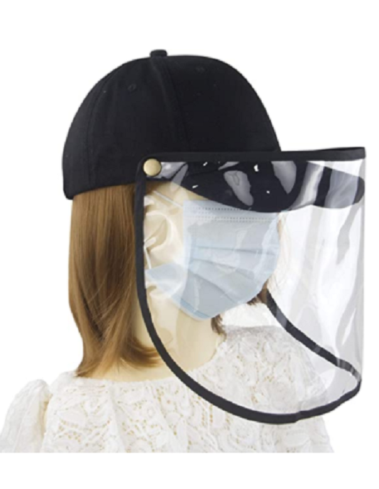 Adjustable Baseball Cap with Detachable UV Face Shield and Sun Visor-image