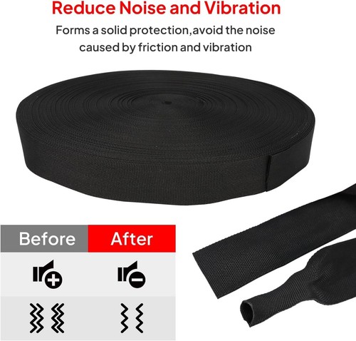 Black 2:1 Ratio Automotive Heat Shrink Braided Sleeving Tube Protect Cable/Wires - Picture 8 of 12