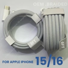 60W USB-C To C PD Fast Charging Cable for iPhone 16/15/iPad/Samsung/MacBook Lot