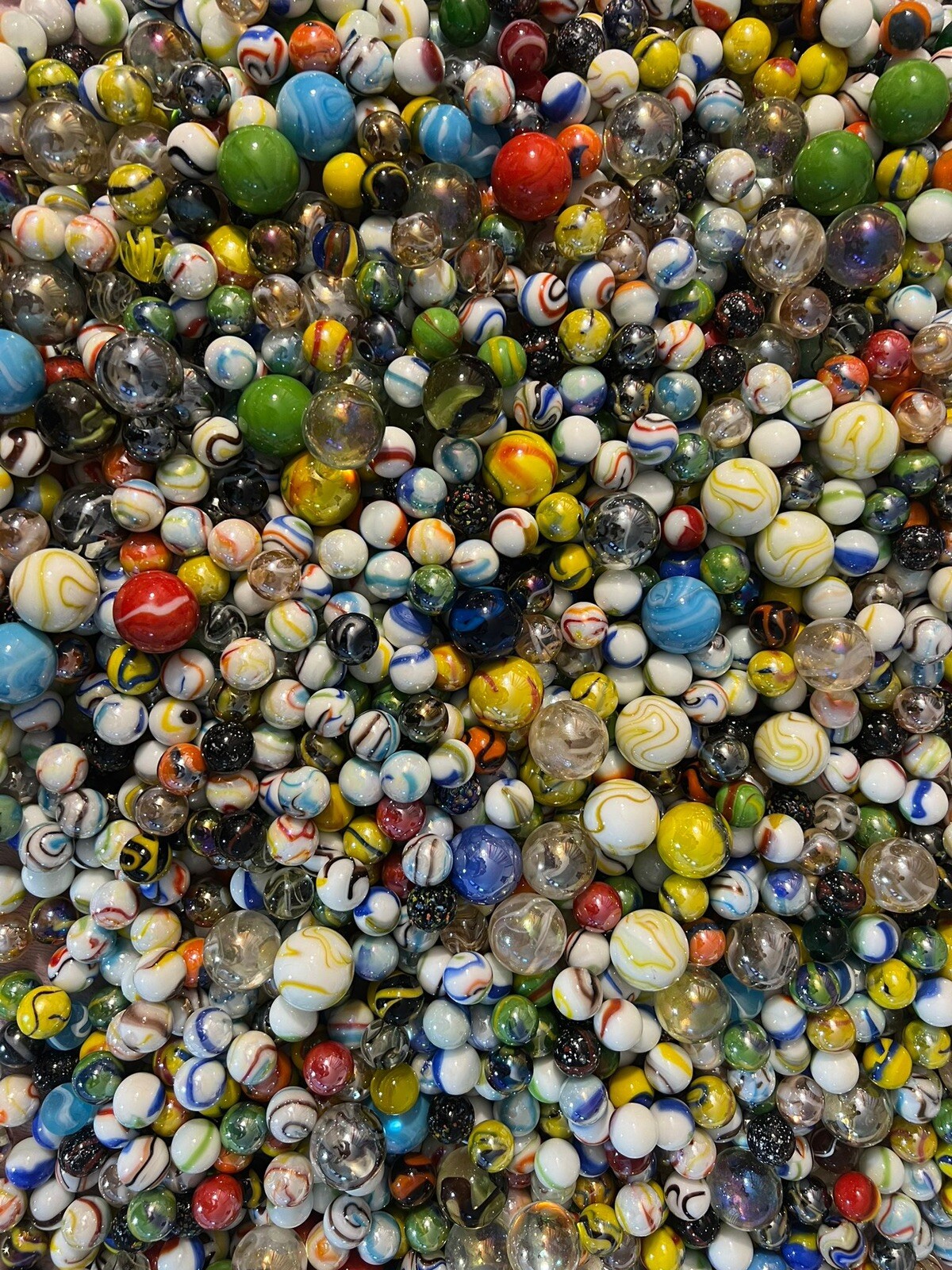 MARBLES SPECIAL COLLECTION 5/8 -FANCY MIX MARBLES 2 POUNDS More Shooters