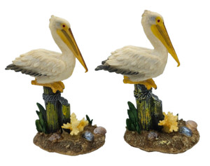 Lot of 2 Pelicans Home Beach Decor Figures Greenbrier Figurine Lot 5.75" Inches