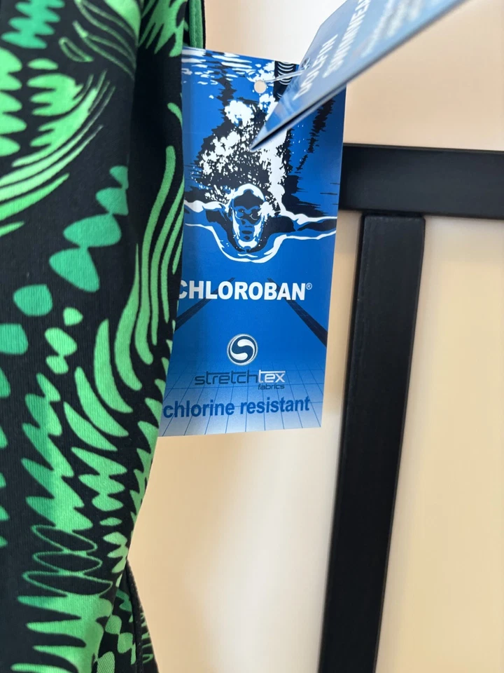 Traje de baño para mujer Dolfin talla 34 verde de una pieza traje de baño surf salvavidas Foto 4 de 4