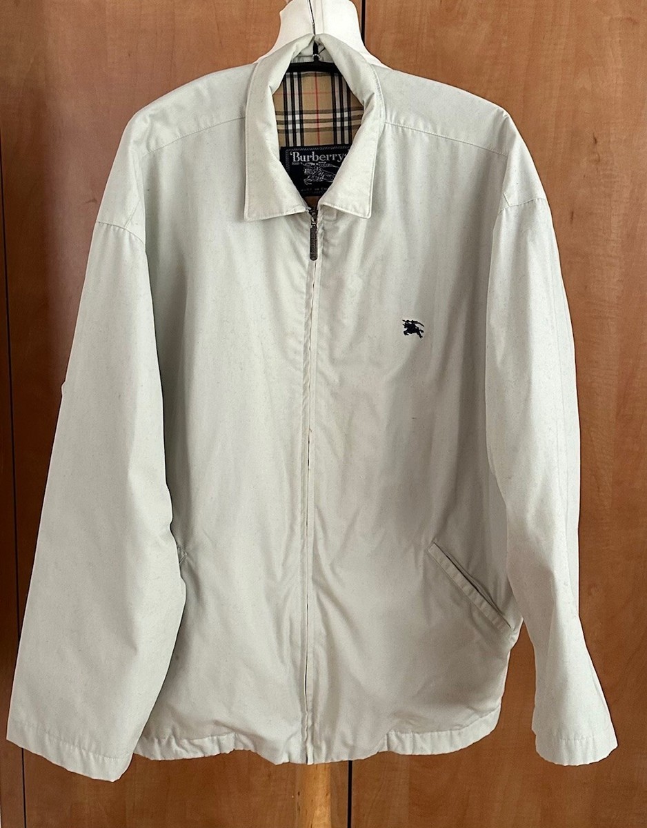 70s-80s Spain製 Burberrys viscose jacket Burberrys' Original Vintage 1980s Beige Bomber Harrington