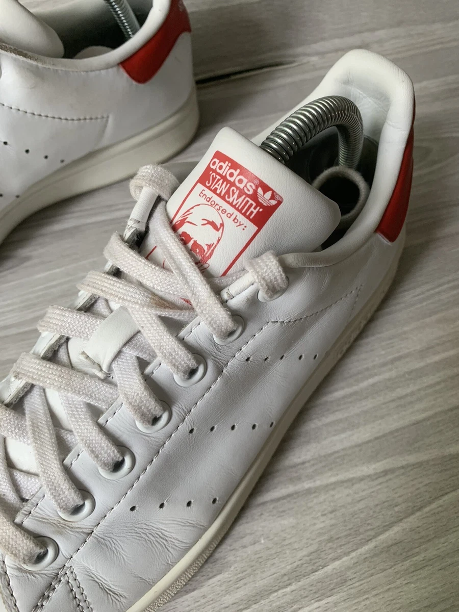 Stan smith top white collegiate red