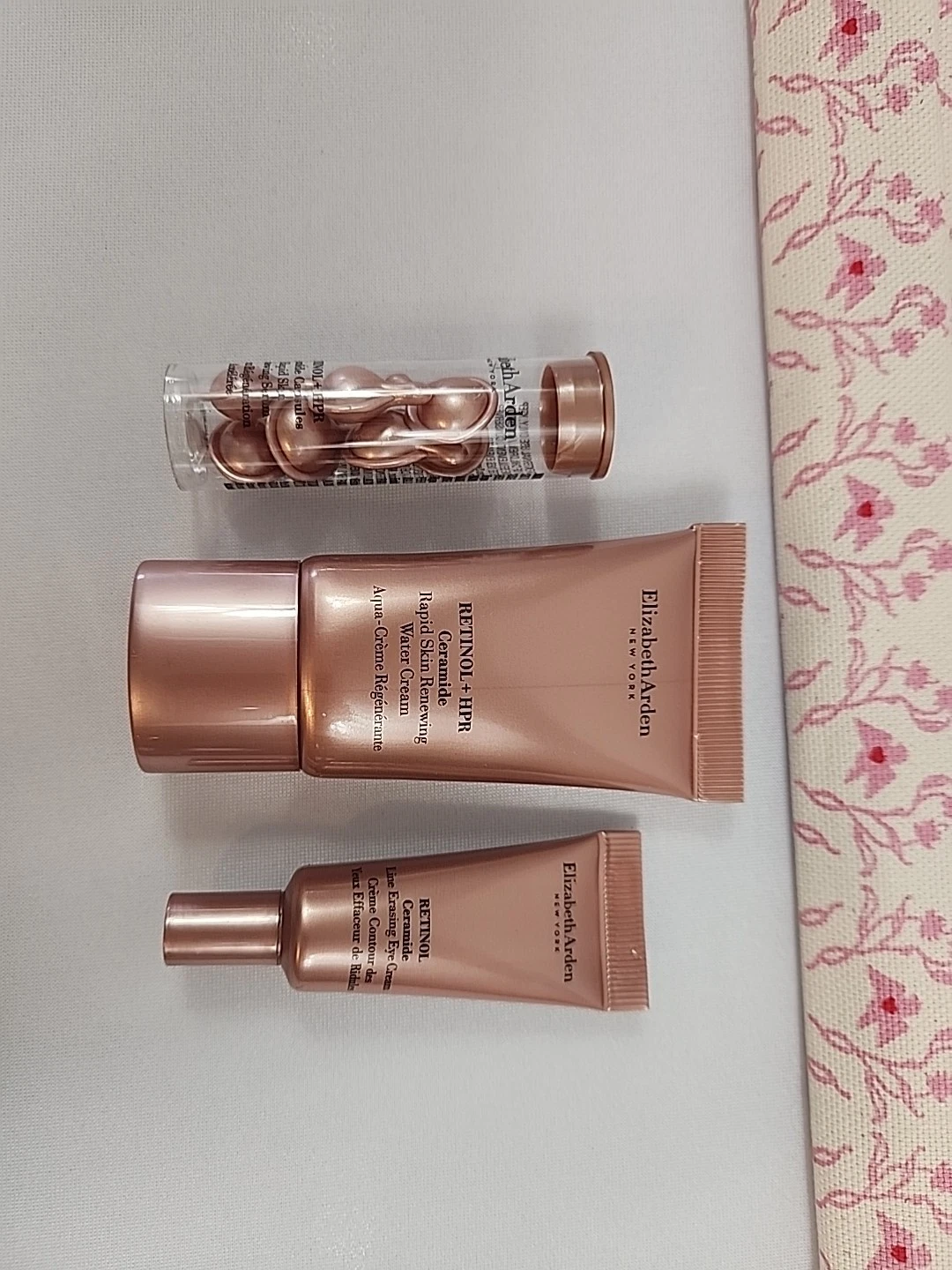 Elizabeth Arden Set Retinol HPR Ceramide Capsules Water Cream Eye Cream Bag New