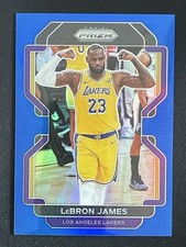 Lebron James 2021-22 Panini Prizm Blue Prizm Base /199 #91