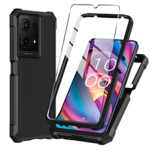 for TCL K32/K33 5G 2025 Phone Case Tempered Glass Screen Protector,Slim Soft