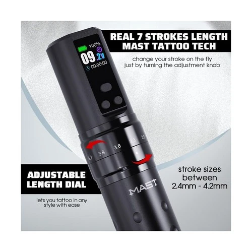 Mast Fold2 Pro Tattoo Kit, Cordless Complete Tattoo Gun Machine Kit, 2 Batter... image 3