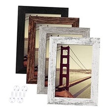 Picture Frame Distressed Farmhouse Wood Pattern Set of 4x6 Multicolour