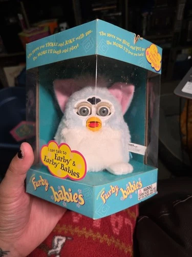 Vintage 1999 Furby Babies Blue/white Tiger Electronics Sealed NIB