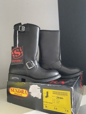 Sendra Boots 2944 Bikerboots Engineer Stiefel schwarz Leder Gr. 38