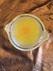 Pyrex Sunflower Glass Round Casserole Dish with Lid Vintage Made in USA