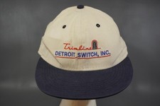 Vintage Detroit Switch Inc Trimline Hat Roxxi USA Made Snapback Cap Vtg 2 Tone