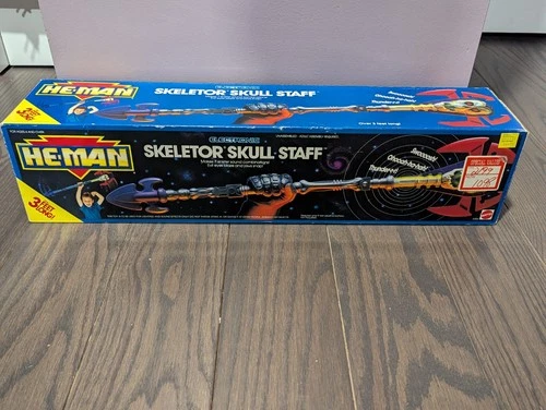 HeMan Electronic MOTU Skeletor Skull Staff  1990 Mattel MISB Vintage NICE SEALED