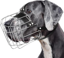 Extra Large Dog Muzzle for Great Dane   Cage Muzzles for Barking and Prevent Bit