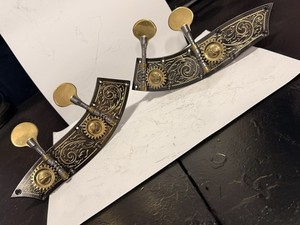 Brass Engraved Upright Bass Tuning Machines Set Made in Germany