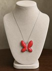 Harvey Lewis Red Butterfly Dangling Necklace — photo 1