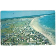 1959 Postcard Wells Beach Maine Aerial View Houses Buildings