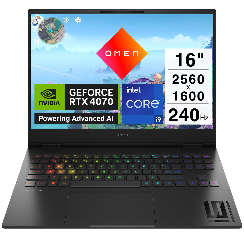 HP OMEN 16" RTX 4070 i9-14900HX Gaming Laptop 32GB RAM 1TB SSD 240Hz RGB AI