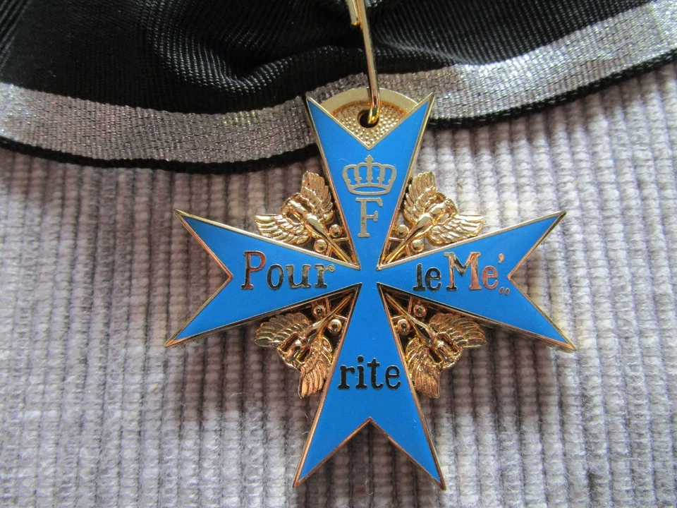 Pour le Merite am Halsband ,Band alte Sammleranfertigung! - Bild 2 von 4