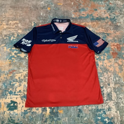 #ad #ad Honda Racing Pit Shirt Troy Lee Designs HRC Ride Red Men’s Size Large $85.99