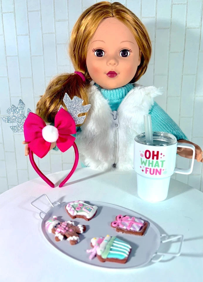 Christmas Accessories Set for American Girl 18" Accessories Fit Mini Holiday Set - Image 2 of 4