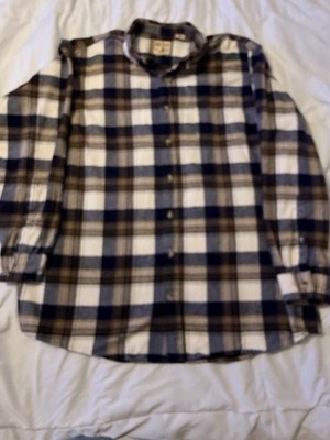 REDHEAD Flannel Shirt Plaid Button Collar Cotton India Men's Size 2XLT Tall
