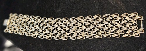 Vintage CORO Armband vergoldet Pfauenschwanz Design signiert - Bild 2 von 3