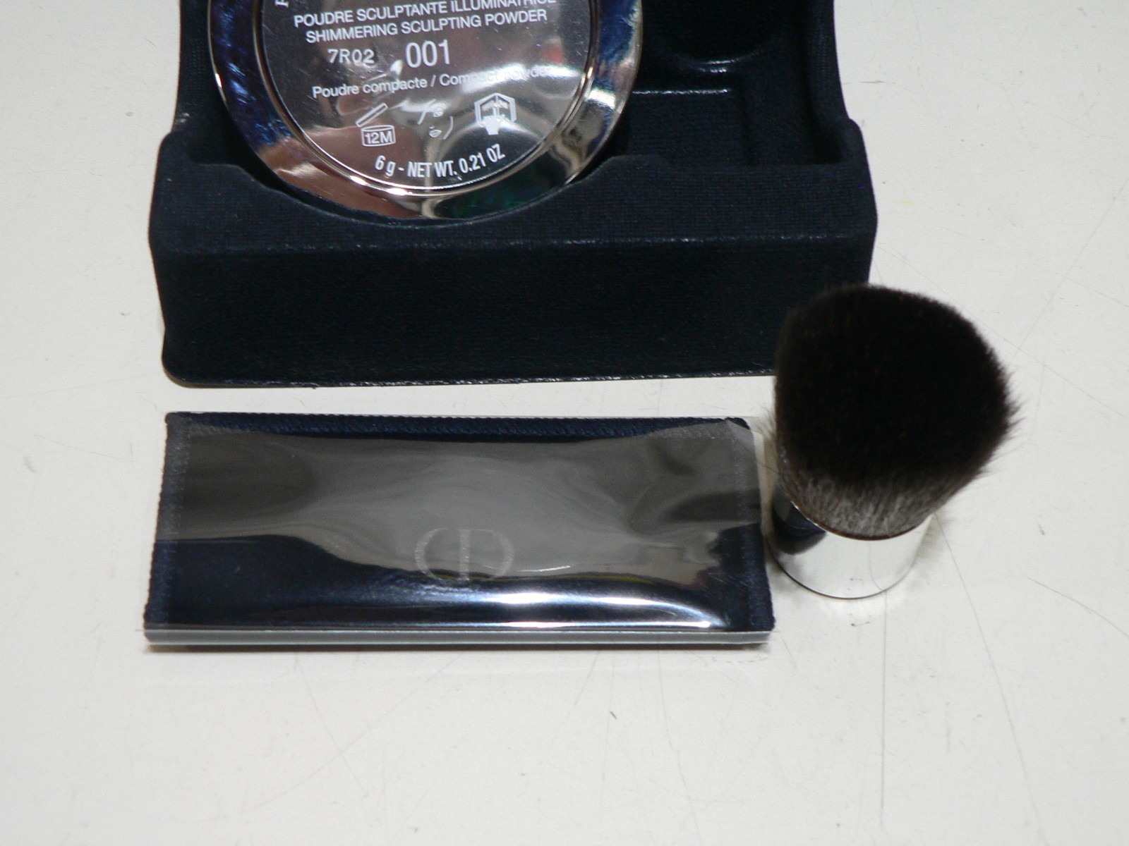 Dior Diorskin Nude Air Luminizer 001 Shimmering Sculpting Powder + Brush New