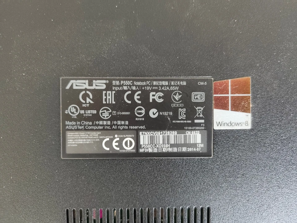 ASUS p550c Notebook Intel i5 6gb 1TB Linux GEBRAUCHT - Bild 3 von 4