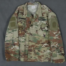 US Army OCP Combat Uniform Coat Large Long Multicam Camo Drill Instructor Patch