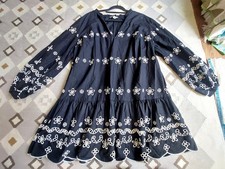 Ladies Bohemian cotton smock dress, 20 uk, superb condition 