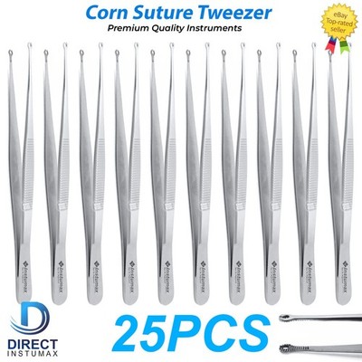 Dental Corn Suture Tweezer Straight Suture Holding Forceps Suturing Soft Tissue