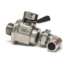 EZ-106(14mm-1.5) EZ Oil Drain Valve with removable L-Shape Hose End Combo