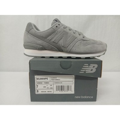 New Balance 696 Classics WL696WPG Gray Suede Womens