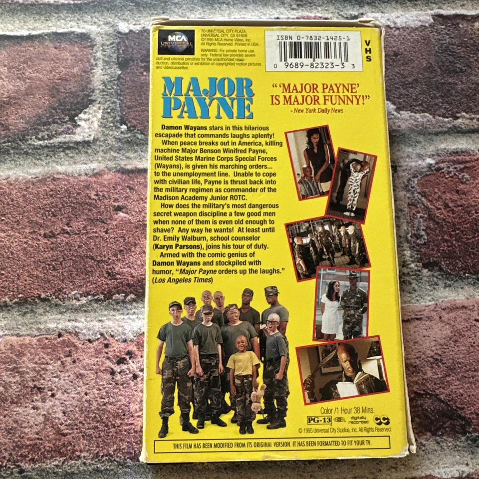 VHS Major Payne 1995 Damon Wayans Comedy - Image 2 of 4