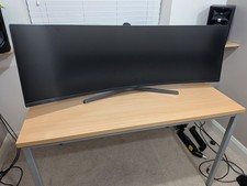 Samsung LC49HG90DMU 49 inch Ultra Wide Curved Gaming QLED Monitor - Black
