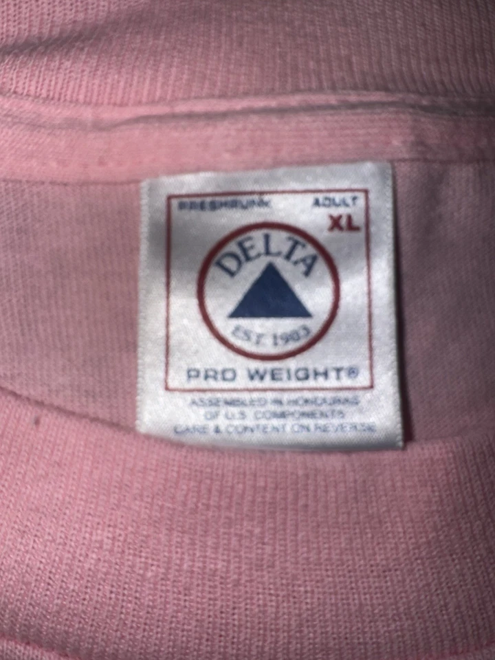 Camiseta Promocional Vintage 90’s 00s Y2K The Video Shop Rosa Talla XL Hombre’s Delta Foto 3 de 4