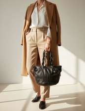 Borsa a tracolla Furla Hobo in pelle nera grande Made in Italy