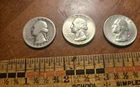 Washington Silver Quarters Lot of 3 Different Dates Pre. 1964