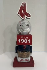 Boston Red Sox Tiki Totem Pole Vintage Design 16" Garden Statue Outdoor Home...