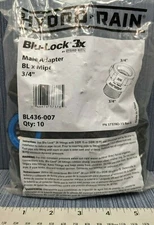 10 Pack Hydro-Rain Blu-Lock Adapter 3/4 in. Blu-Lock x MIPT  BL436-007 37378D-15