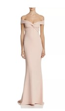 Nookie Womens Pink Off-The-Shoulder Bodycon Evening Gown Dress Size Xs