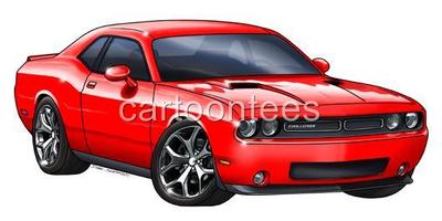 2015 Challenger Muscle Car Cartoon T-shirt #0595 Replica